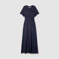 Robe longue tricot lurex - Marine