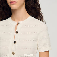ROBE LONGUE EN MAILLE - VANILLE
